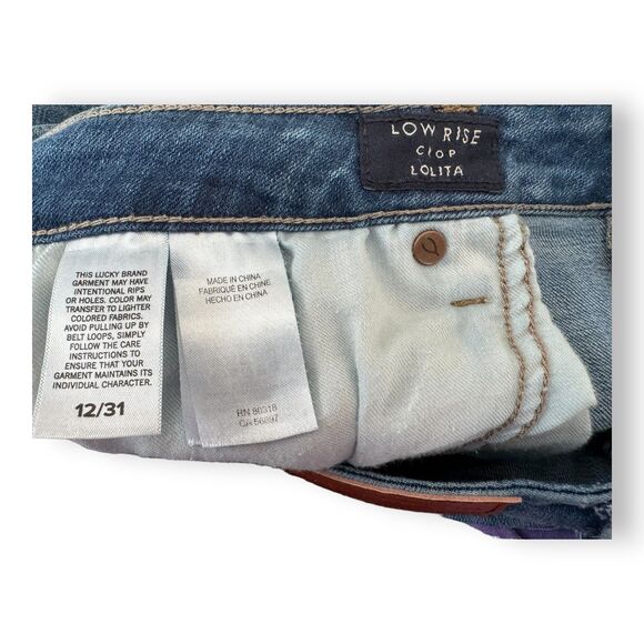 Lucky Brand Women's Jeans Size 12 /31 Low Rise Crop Medium Denim Wash Bl… - Picture 3 of 4